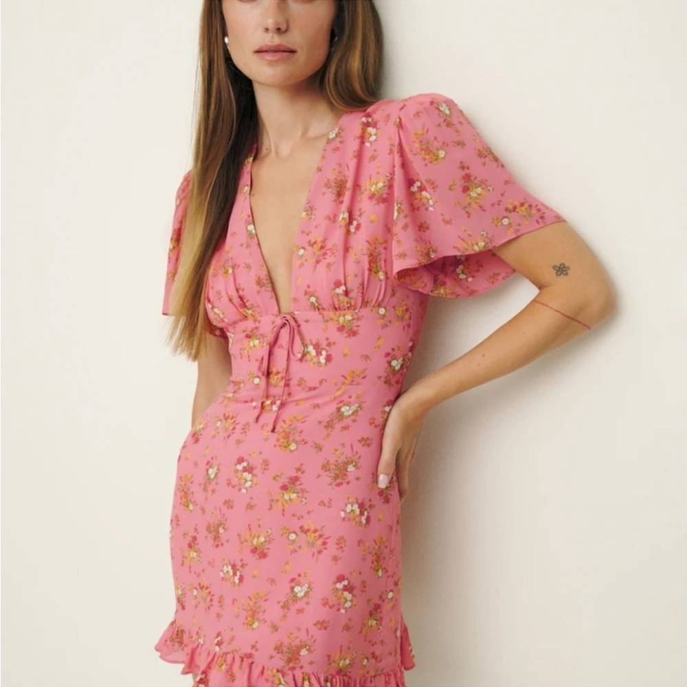 Refromation Floral Pink Dress